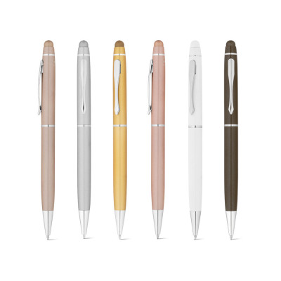 JULIE. Esferográfica em alumínio reciclado (100 rAL) com ponteira touch